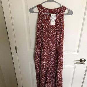 NWT rust floral jumpsuit!